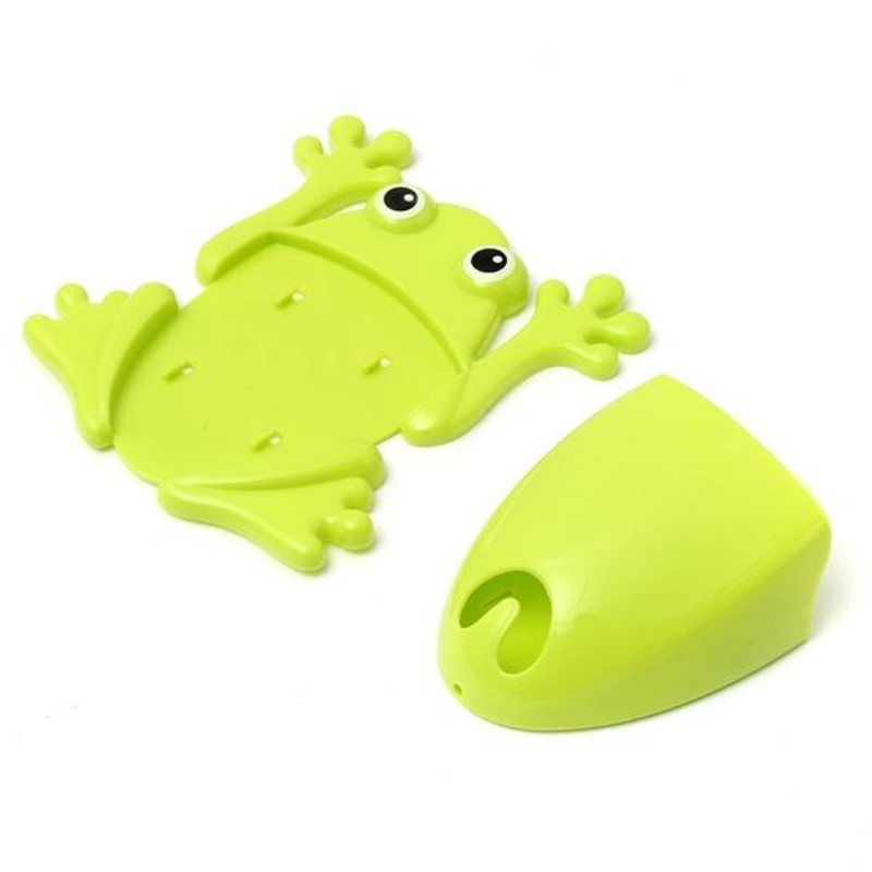 Söt Frog Tandborste Wall Stick Paste Organizer Förvaringslåda
