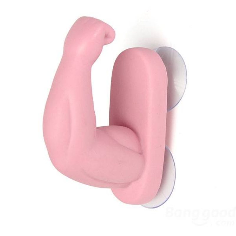 Stark Armform Dubbla Suckers Hanger Krok Hemtillbehör Hållare