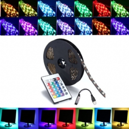 0.5/1/2/3/4/5m Smd5050 Rgb Led Strip Lamp Bar Tv Bakgrundsbelysningssats + Usb-fjärrkontroll Dc5v