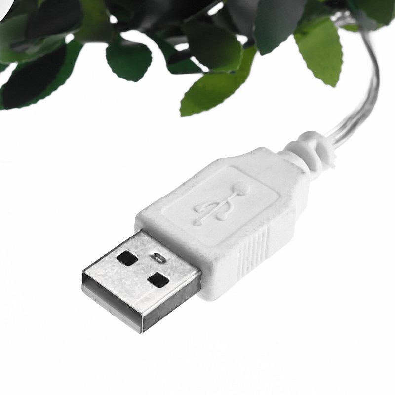 10/20/40 Led Usb-driven Konstgjord Rosblomma Fairy Lights String Bröllopsfest Hem Juldekoration