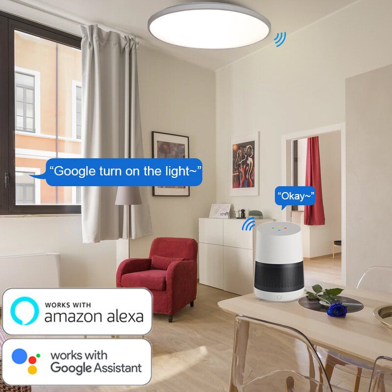 100v~260v 30w Rgbcw Wifi Smart Takljus Fjärrkontroll App-kontroll Fungerar Med Alexa Google Assistant