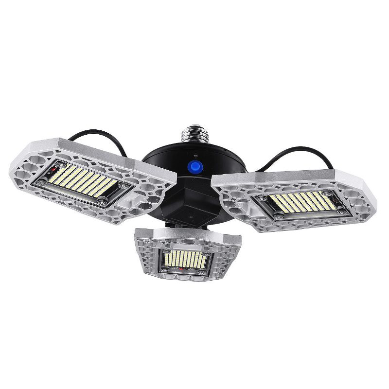 100w 24000lm Led Garagelampa E26/27 Takflödeslampa Ljussensor Deformerbart Ljus