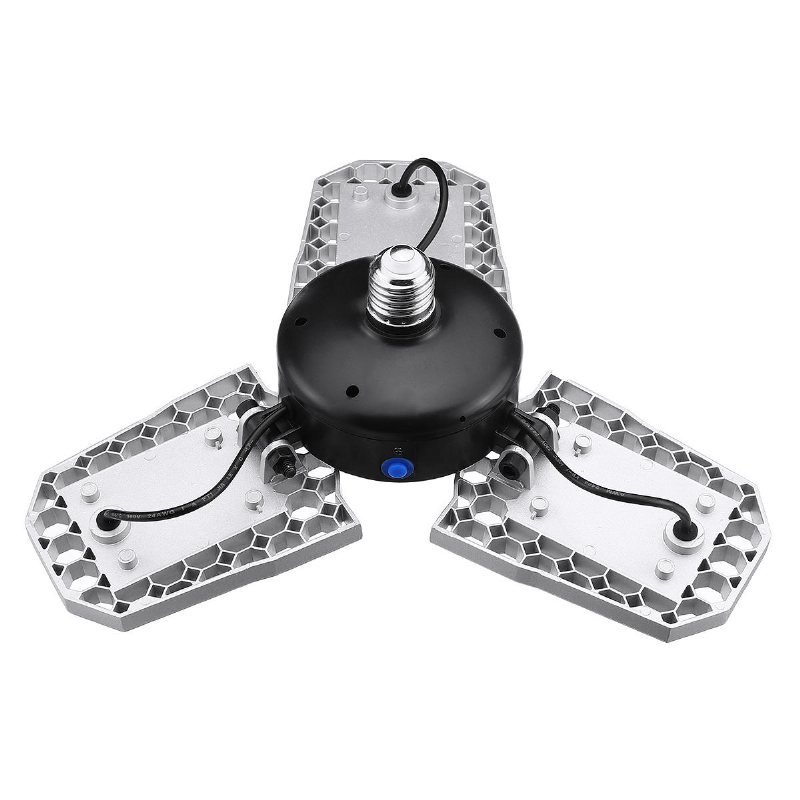 100w 24000lm Led Garagelampa E26/27 Takflödeslampa Ljussensor Deformerbart Ljus