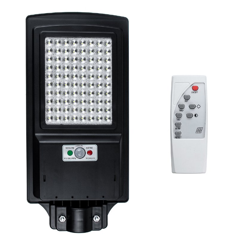 100w Led Solar Street Light Rörelsesensor Power Panel Vägglampa Utomhus Trädgård Ip65 Inredning Med Fjärrkontroll