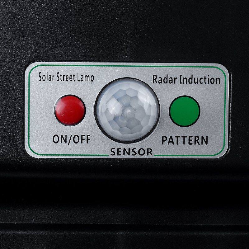 100w Led Solar Street Light Rörelsesensor Power Panel Vägglampa Utomhus Trädgård Ip65 Inredning Med Fjärrkontroll