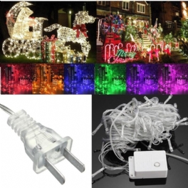 10m 100led Fairy String Julljus Utomhus Vattentät Bröllop Holiday Party Lamp Us Plug 110v