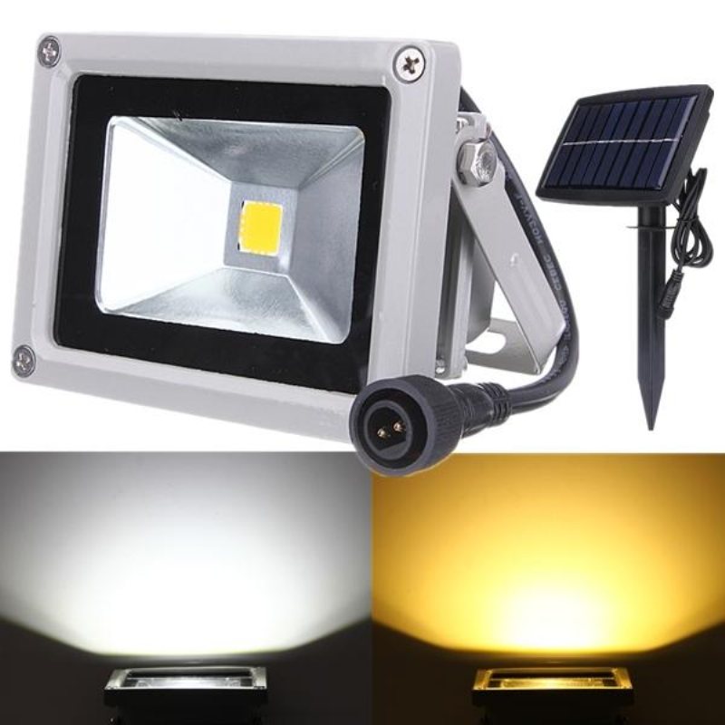 10w Solar Power Led Flood Light Vattentät Outdoors Landscape Spot Lightt
