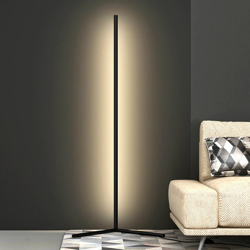 1.1/1.4/1.6m Rgb Hörngolvlampa Modern Färg Fjärrkontroll Minimalistisk Led-stående Ljus