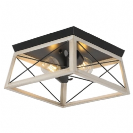 110v E26 Metallhängande Takljusskärm Industriell Geometrisk Trådbur Lampskärmslampa