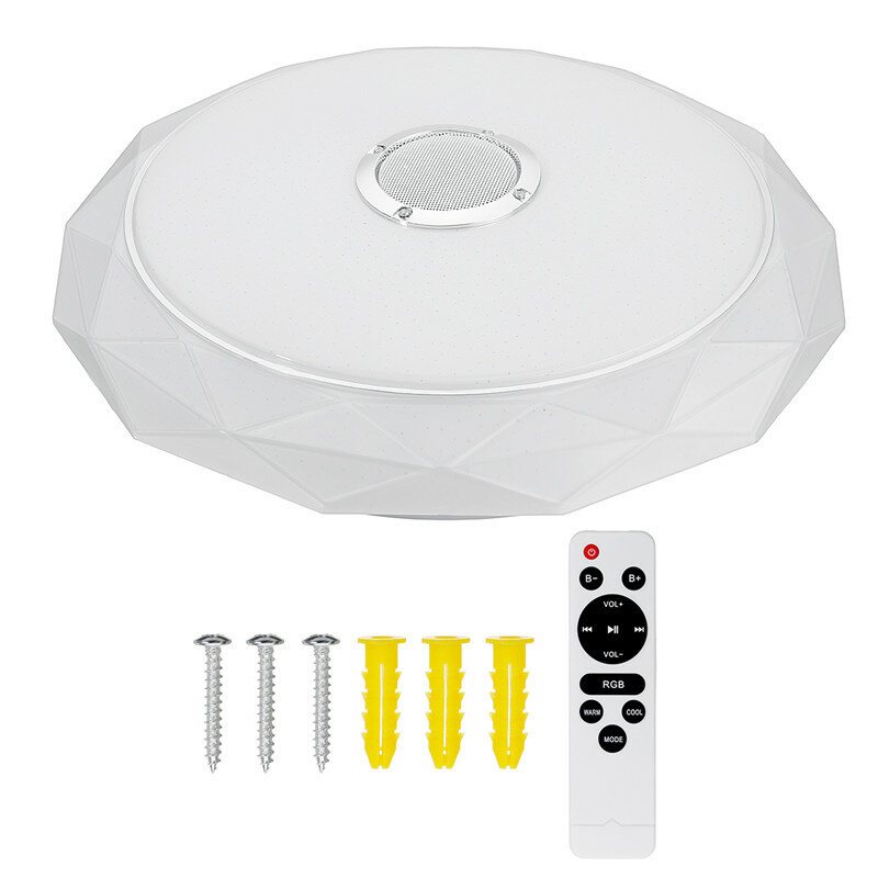 114led Musik Taklampa+fjärrkontroll Sovrum Vardagsrum Arbetsrum Ac180-265v