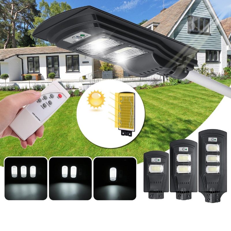 117/234/351 Led Solar Wall Street Light Rörelsesensor Utomhuslampa Med Fjärrkontroll