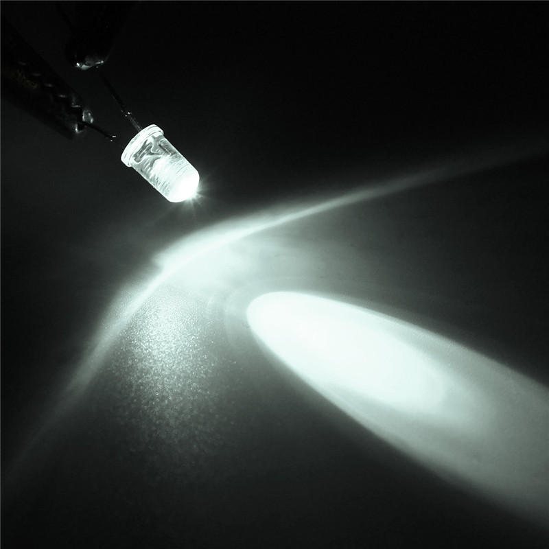 120st 5mm Vit Röd Blå Grön Gul Lila Led-lampa Emitterande Diodlampa