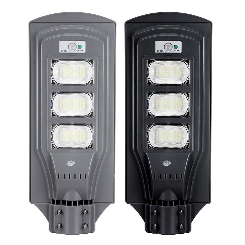 120w Super Ljus Utomhus Led Solar Ljuskontroll Pir Rörelsesensor Wall Street Light Trädgård Innergård Däckslampa