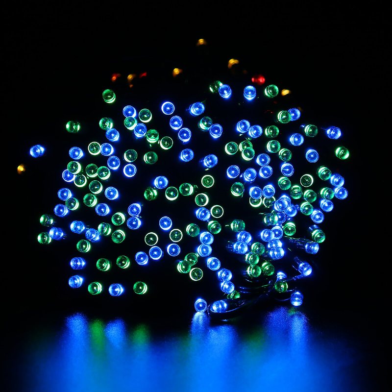 12m/22m/32m/52m Utomhus Led Solar String Light 8 Lägen Vattentät Hem Dekorativ Gräsmatta Lampa Juldekorationer Rensa Julbelysning