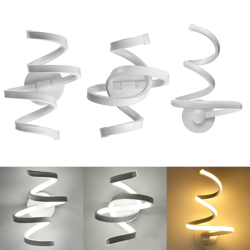 18w Akryl Led Modern Wave Vägglampa Hem Sovrumslampa Hemarmatur Dekor Ac100-240v