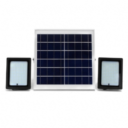 2 St 20w Vattentät 150 Led Flood Light Fjärrkontroll Ljussensor Solar