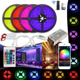 20m Vattentät Smd5050 240w Smart Wifi App Styrning Led Strip Light Kit Arbeta Med Alexa Ac110-240v Juldekorationer Clearance Christmas Lights