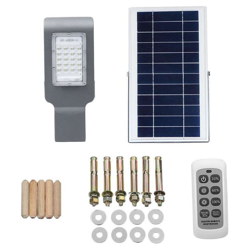 20w Vattentät 20 Led Solar Light Med Long Rod Light/fjärrkontroll Gatubelysning För Utomhusbruk