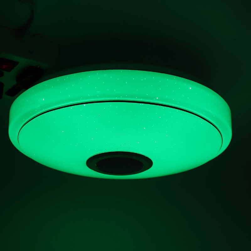 24/36/60w Smart Led-takljuslampa Rgb Bluetooth App Musikhögtalare Dimbar 110-220v