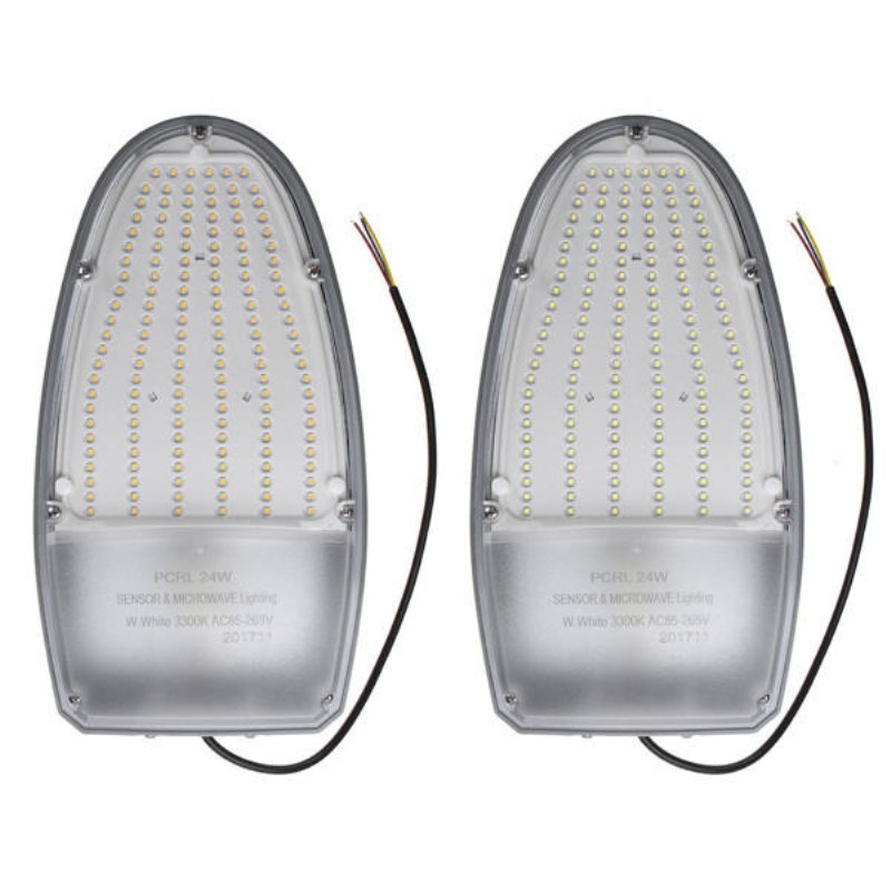 24w Ljuskontroll Rörelsesensor 144 Led Road Street Lights Flood Lamp För Utomhus Yard Ac85-265v