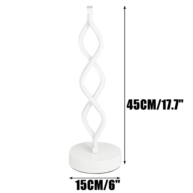 24w Modern Spiral Twist Wave Design Led Bordslampa Skrivbordsläslampa