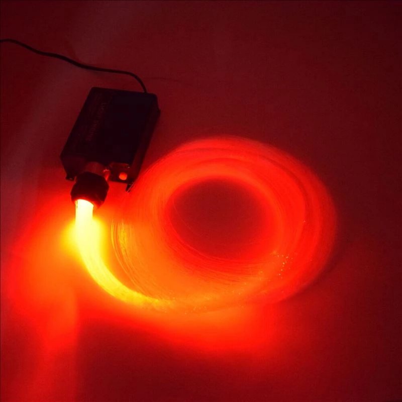 2m 16w Rgb Led-ljusmotor 24-nyckel Rf-fjärrkontroll Led-fiberoptisk Ljus Med Pmma Fiberoptisk Kabel För Takdekoration