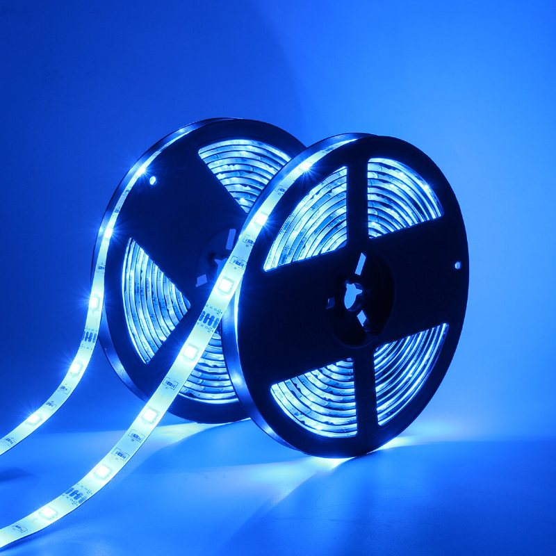 2st 5m 5050 Led Strip Light Rgb Vattentät Dekorativ Lampa + Strömförsörjning + 44 Keys Fjärrkontroll Dc12v