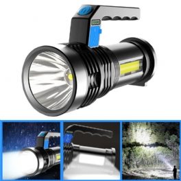 2st Bikight P500 Dubbelljus 500 M Lång Räckvidd Stark Ficklampa Med Cob Sidoljus Usb Uppladdningsbar Kraftfull Handhållen Spotlight Led-söklykta
