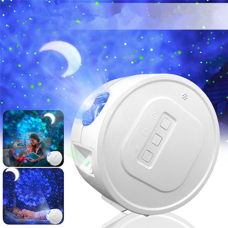 3 I 1 Usb Led Galaxy Starry Night Light Sky Projector Ocean Wave Star Lamp