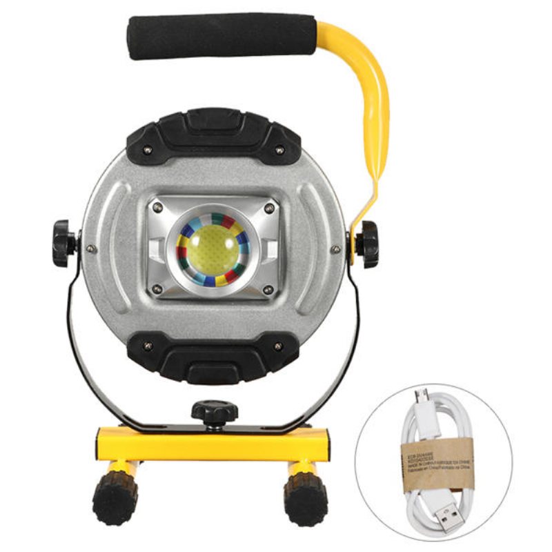 30w Bärbar Usb Uppladdningsbar Cob Led Flood Light Outdoor Emergency Camping Lampa För Vandring 220v