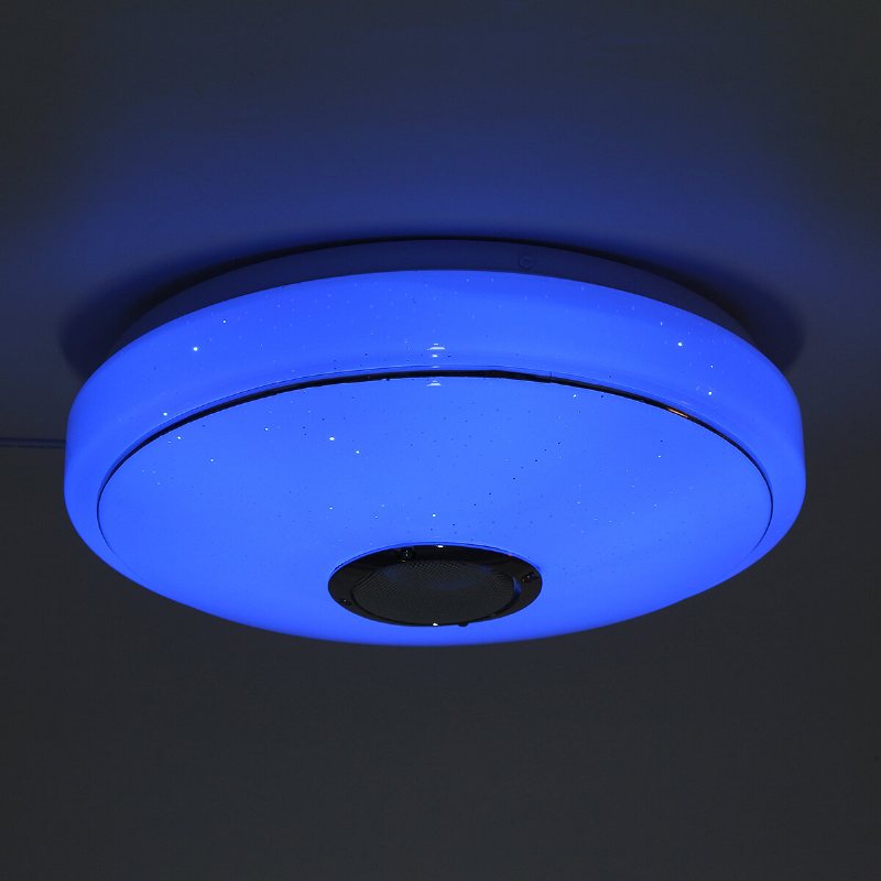 33cm 36w Bluetooth Musik Led-takljus Rgb Star Stereo Högtalarlampa Med Fjärrkontroll Ac170-265v/85-265v