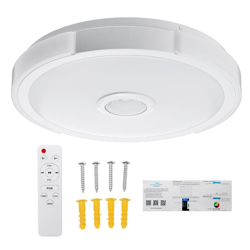 36w 108led Musik Taklampa Rgb App+fjärrkontroll Sovrum Arbetsrum Vardagsrum