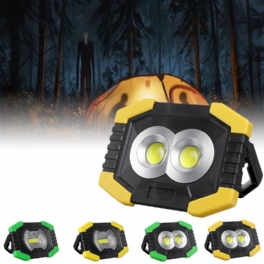 3800lm Led Strålkastare Usb/solladdning Uppladdningsbar Arbetslampa Utomhus Campin