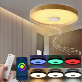 38cm Taklampa Med Bluetooth-högtalare Dimbar Modernt Smart Hem Partyljuskontroll Ljusfärg Ljusstyrka Och Musik Med Fjärrkontroll Via Mobilapp