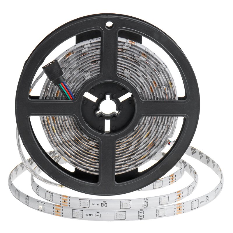 5m/2x5m Rgb Vattentät 5050 Led Strip Light + 44 Key Remote + Us Power Adapter Dc12v För Tv Hem Garderob