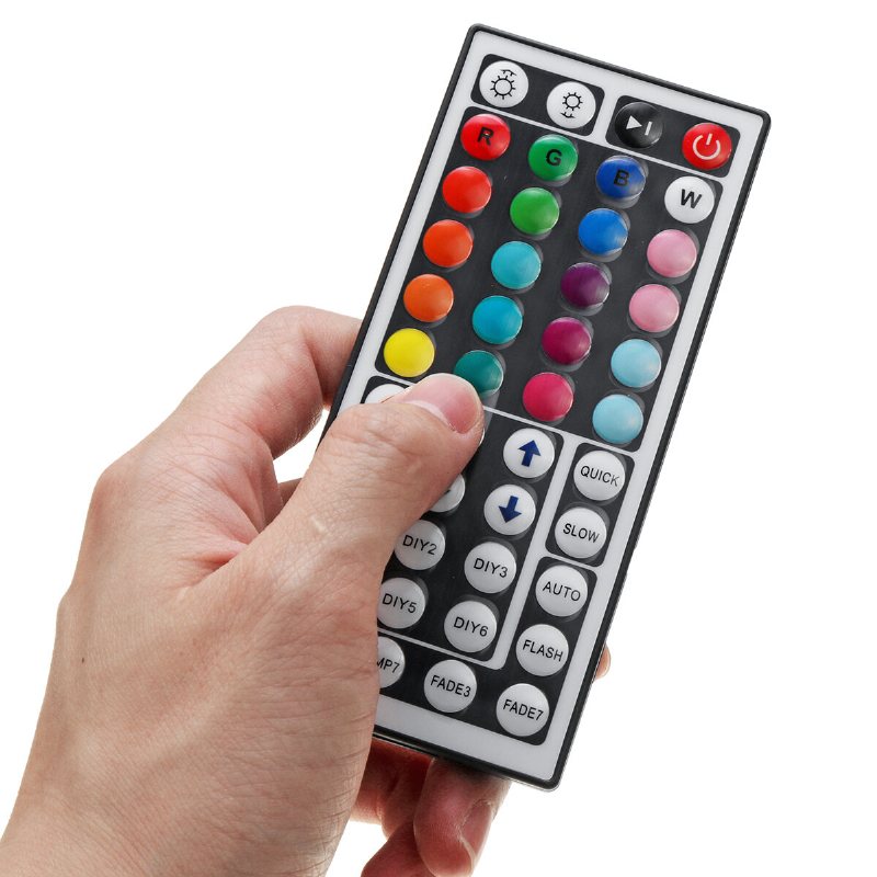 5m/2x5m Rgb Vattentät 5050 Led Strip Light + 44 Key Remote + Us Power Adapter Dc12v För Tv Hem Garderob