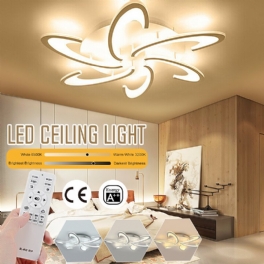 6 Heads Modern Led Akryl Taklampa Pendelljus Ljuskronor Sovrum + Fjärrkontroll