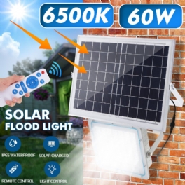 60w 70led 2000lm Solar Powered Flood Light Fjärrkontroll Ljussensor Timing Utomhus Vattentät Ip65