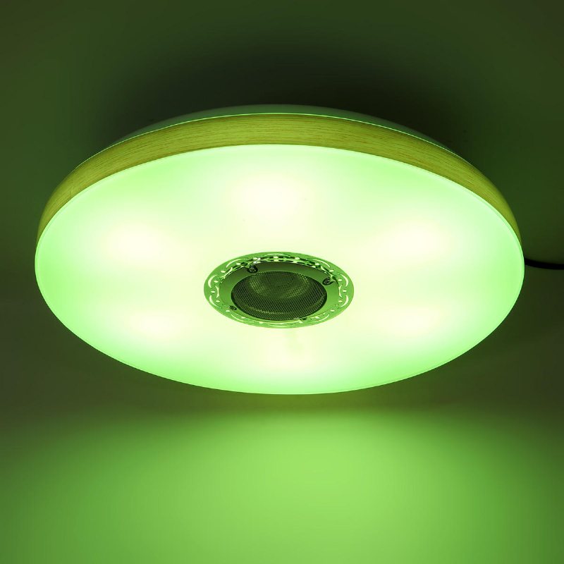 60w Dimbar Led Rgbw Bluetooth Musikhögtalare Taklampa App Fjärrkontroll Sovrum