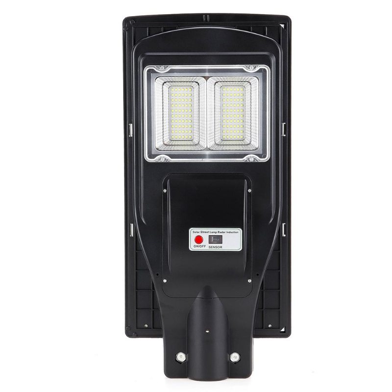 70w 120 Smd2835 Led Solar Gatuljus Rörelsesensor Utomhus Trädgård Väggtimer Lampa Med Fjärrkontroll