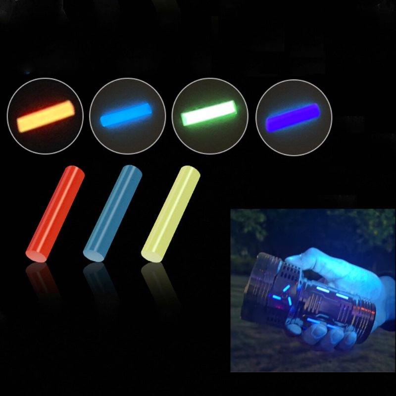 8st Ljusrör Självlysande Prylar Strip 2*12mm 1.5*6mm Glow Gadgets För Astrolux Mf01x Wp4 Lumintop Ficklampa Edc Verktyg Dekoration