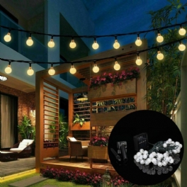 9.5m 50 Led Solar Fairy Bulb String Light 8 Lägen Utomhus Inomhus Trädgård Bröllop Holiday Lampa Julgransdekorationer Ljus