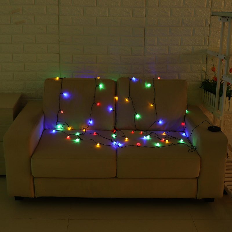 9.5m 50 Led Solar Fairy Bulb String Light 8 Lägen Utomhus Inomhus Trädgård Bröllop Holiday Lampa Julgransdekorationer Ljus