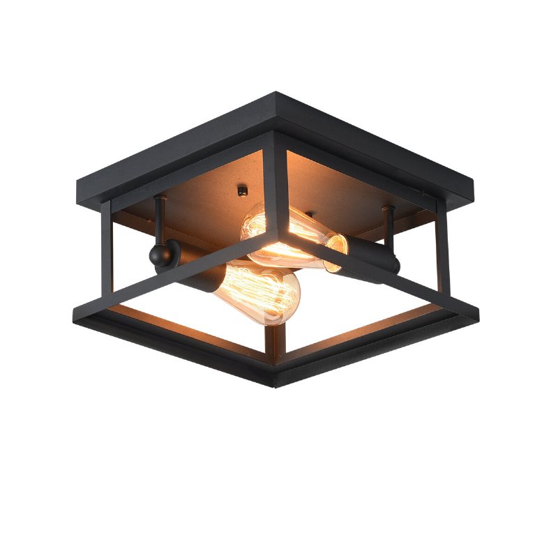 Ac100v-240v Metallhängande Takljusskärm Industriell Geometrisk Trådbur Lampskärmslampa Utan Glödlampor