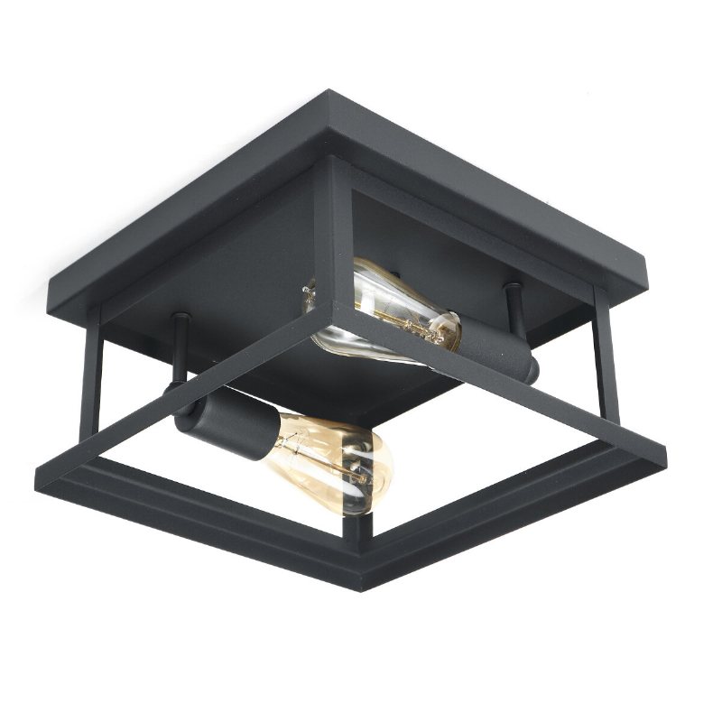 Ac100v-240v Metallhängande Takljusskärm Industriell Geometrisk Trådbur Lampskärmslampa Utan Glödlampor