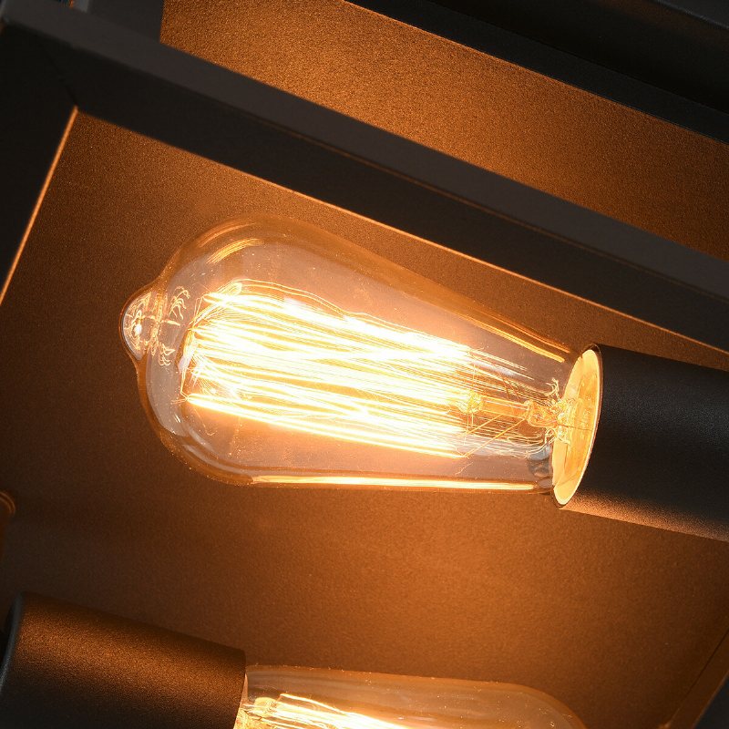 Ac100v-240v Metallhängande Takljusskärm Industriell Geometrisk Trådbur Lampskärmslampa Utan Glödlampor