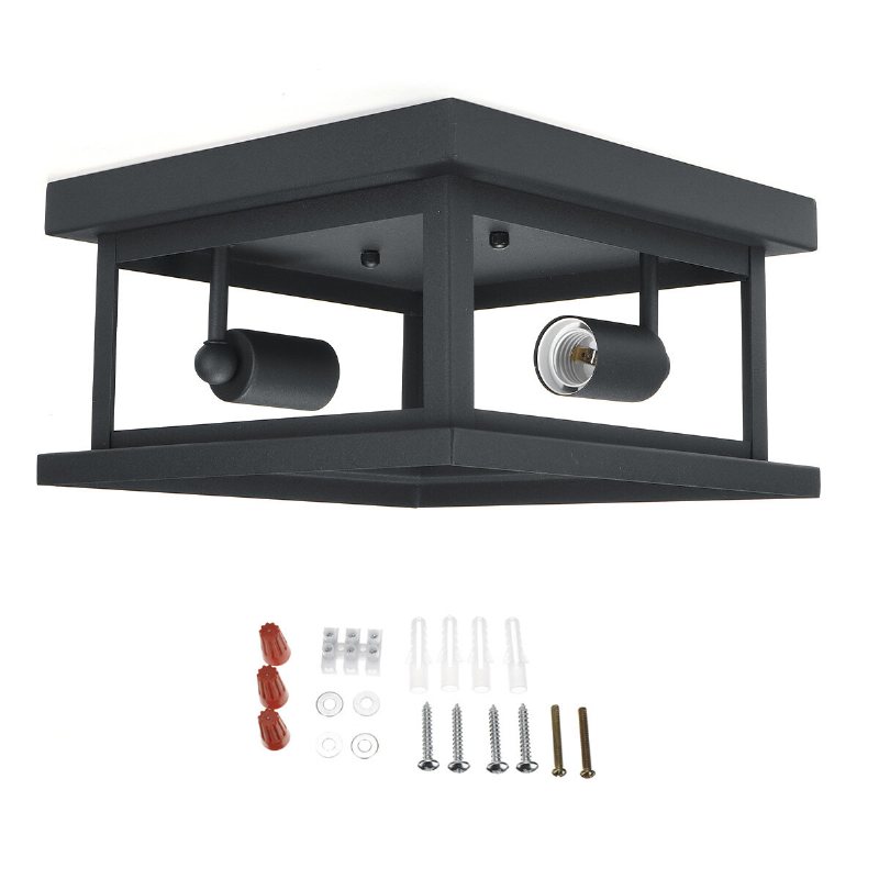 Ac100v-240v Metallhängande Takljusskärm Industriell Geometrisk Trådbur Lampskärmslampa Utan Glödlampor