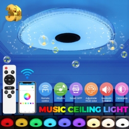 Ac110v-220v Smart Led-taklampa Med Fjärrkontroll 14.96 Tums Lampa Justerbar App/bluetooth Hemma