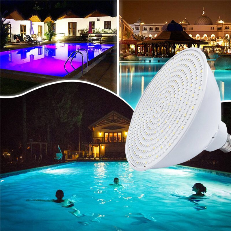 Ac120v E27 45w Rgbw Led Undervattenslampa Fjärrkontroll Vattentät Färgförändring Poolljus