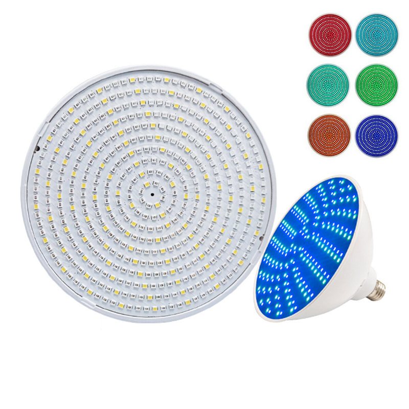 Ac120v E27 45w Rgbw Led Undervattenslampa Fjärrkontroll Vattentät Färgförändring Poolljus